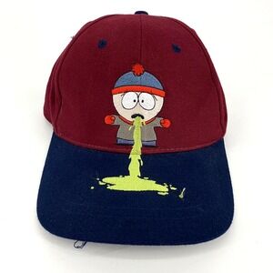 VTG 1998 South Park Stan Marsh Puking Dad Hat Comedy Central Embroidered 90s‎